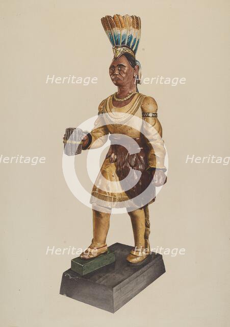 Cigar Store Indian, 1935/1942. Creator: Henry Murphy.