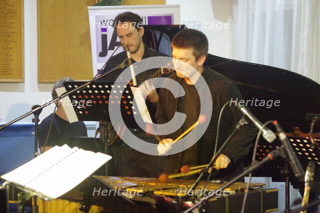 Jonny Mansfield, Stan Sulzmann’s Neon Orchestra, Watermill Jazz Club, Dorking, Surrey, Nov 2023. Creator: Brian O'Connor.