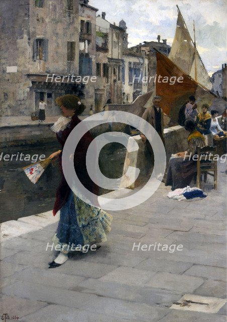 La fa la modella, 1884.