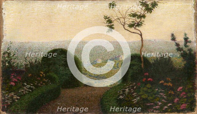 Angolo di giardino (garden corner), 1909. Creator: Morbelli, Angelo (1853-1919).
