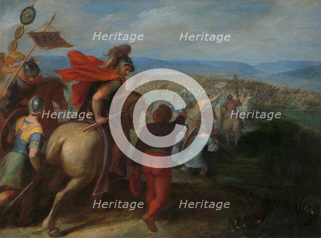 The Romans nearly Overpower the Army of Julius Civilis through the Treachery of a Batavian,1600-1613 Creator: Otto Van Veen.