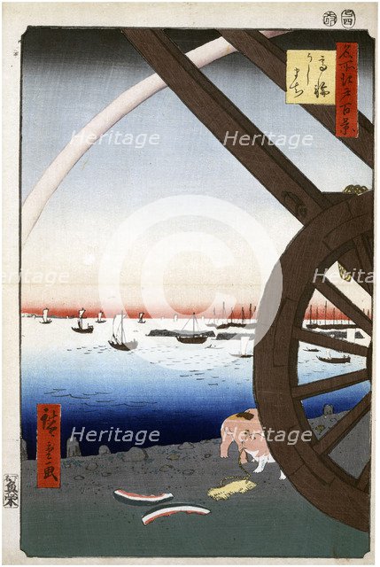 Ushimachi, Takanawa (One Hundred Famous Views of Edo), 1856-1858.  Creator: Hiroshige, Utagawa (1797-1858).