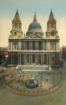 St. Paul's Cathedral, London, c1910.  Creator: Unknown.
