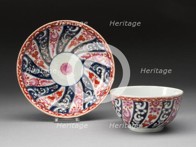 Tea Bowl and Saucer, Worcester, c. 1770. Creator: Royal Worcester.
