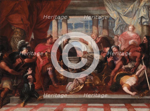 Scene of Sacrifice, 1660s. Creator: Circle of Sebastiano Mazzoni.