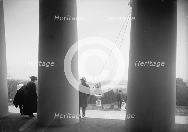 District of Columbia Parks, Across Lafayette Square: Washington Monument And White House..., 1917. Creator: Harris & Ewing.