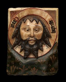 Plaque with the Head of Saint John the Baptist on a Charger, British, 15th century. Creator: Unknown.