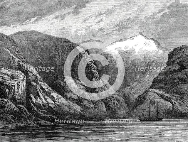 Sketches from H.M.S. Challenger, by Mr. J. J. Wild: the Challenger at Desolation Island...1876. Creator: Unknown.