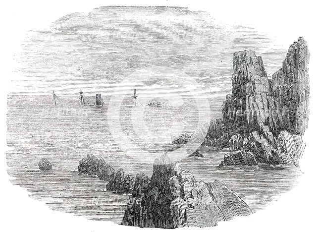 Wreck of the "Orion" at High Water, 1850. Creator: Unknown.