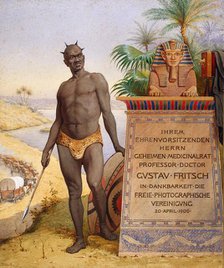 Homage to Gustav Theodor Fritsch, 1906. Creator: J. Unte.