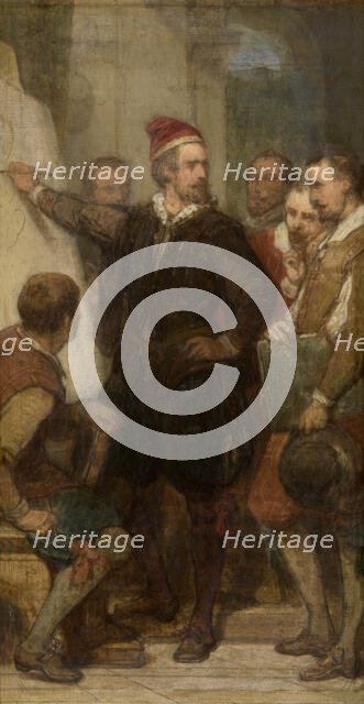 The Painter Denys Calvaert in Bologna, (c1570s), c1860s. Creator: Nicaise de Keyser.