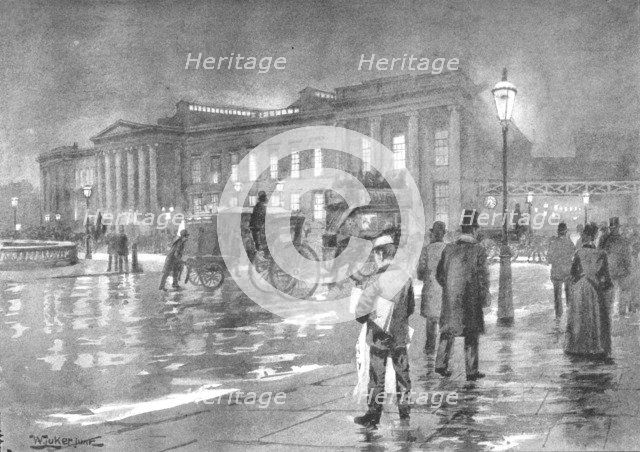 'The General Post Office - Night', 1891. Creator: William Luker.