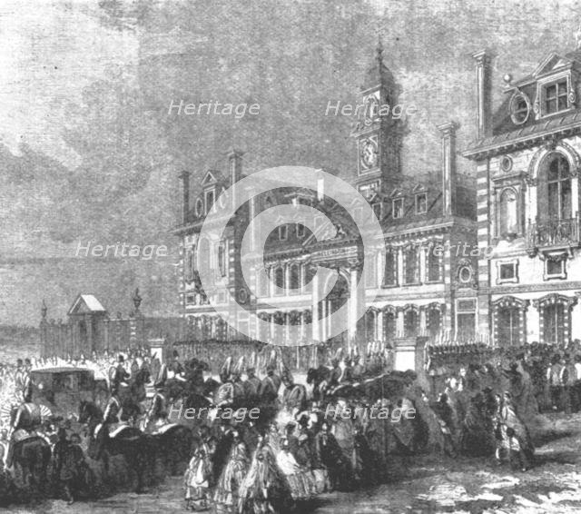'Inauguration of Wellington College, Sandhurst: Arrival of Queen Victoria, 1859', (1901).  Creator: Unknown.