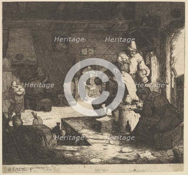 Smokers at the Inn, 1610-85. Creator: Adriaen van Ostade.