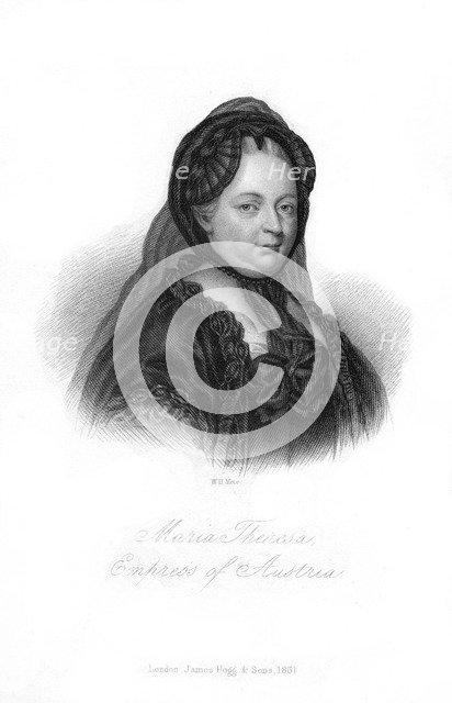 Maria Theresa, Archduchess of Austria, (1861).Artist: WH Mote