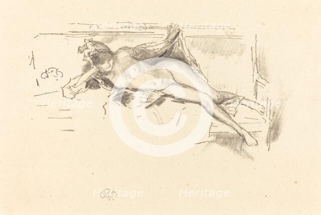 Nude Model, Reclining, 1893. Creator: James Abbott McNeill Whistler.