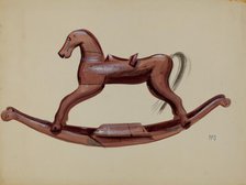 Hobby Horse Toy, 1935/1942. Creator: Raoul Du Bois.