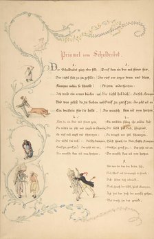 Sheets of Verses: Priamel vom Schuldenbot, late 18th-early 19th century. Creator: Johann Martin Usteri.