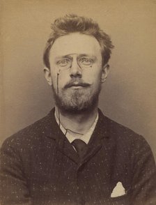 Olguéni Gustave. 24 ans, né à Sala (Suède) le 24-5-69. Artiste-peintre. Anarchiste. 14-3-94., 1894. Creator: Alphonse Bertillon.