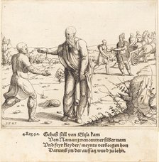 Elisha Punishes Gehazi with Naaman's Leprosy, 1547. Creator: Augustin Hirschvogel.