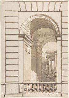 Design for Stable Arches, Hôtel Candamo, ca. 1873. Creators: Jules-Edmond-Charles Lachaise, Eugène-Pierre Gourdet.