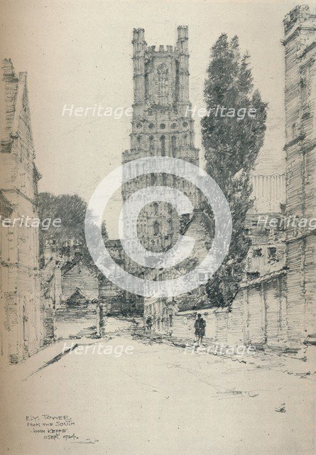 'Ely Tower, From The South', 1924. Artist: John Keppie.