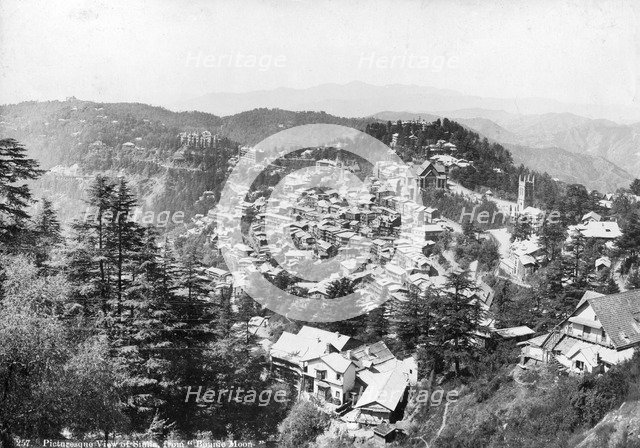View of Shimla, from 'Bonnie Moon', India, 20th century. Artist: Unknown