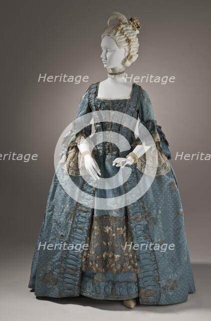 Woman's Robe à la française, England, c.1765. Creator: Unknown.