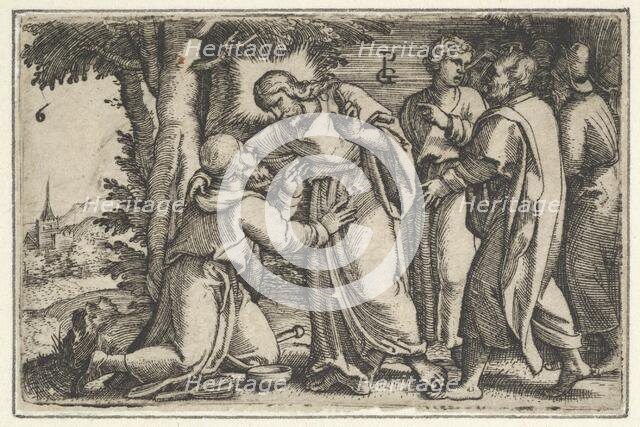 Christ Healing the Leper, from The Story of Christ, 1534-35. Creator: Georg Pencz.