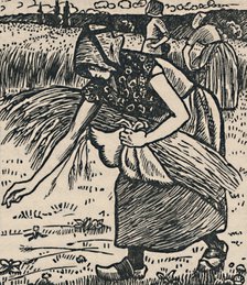 'Ruth Gleaning', 1919. Artist: Lucien Pissarro.