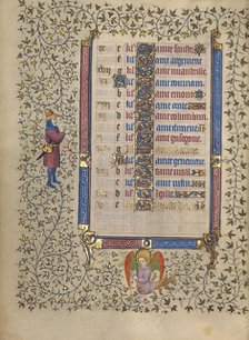 Calendar Page for November continued; Book of Hours, about 1410. Creator: Unknown.