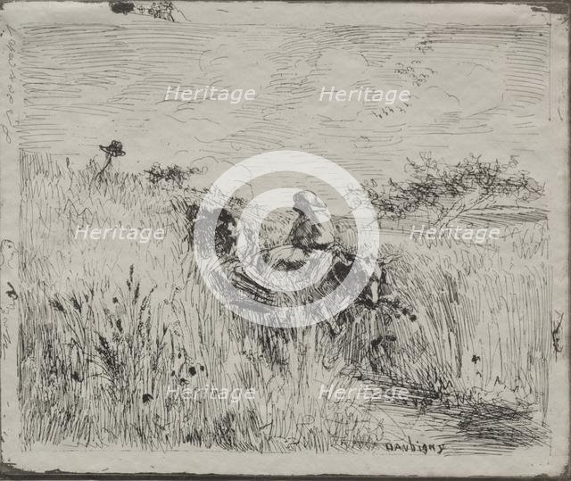 Path Through the Grain Field, original impression 1862, printed in 1921. Creator: Charles François Daubigny (French, 1817-1878).