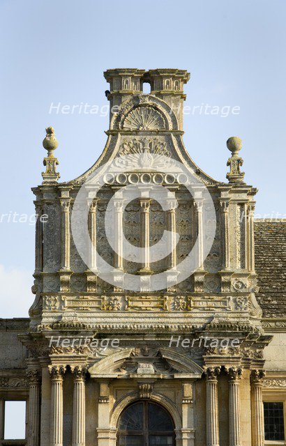 Detail of the porch of Kirby Hall, near Corby, Northamptonshire, 2007. Artist: Historic England Staff Photographer.