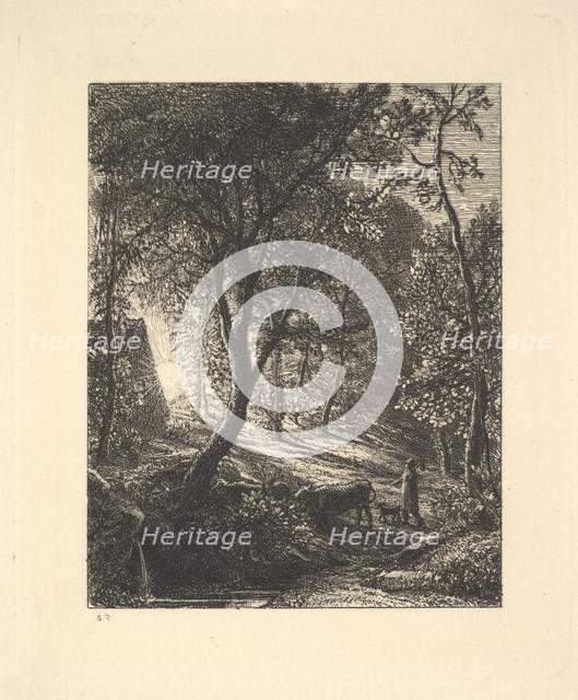 The Herdsman's Cottage, or Sunset, 1880. Creator: Samuel Palmer.