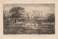 Geese , 1887. Creator: Félix Hilaire Buhot (French, 1847-1898).