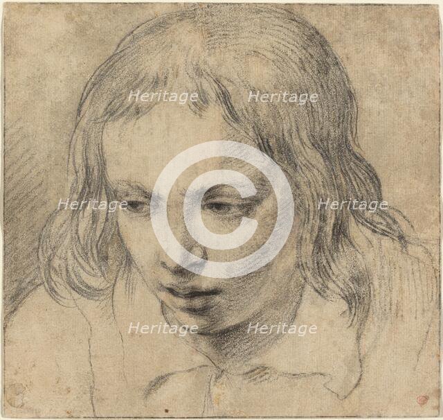 Head of a Young Man [recto], c. 1650. Creator: Unknown.