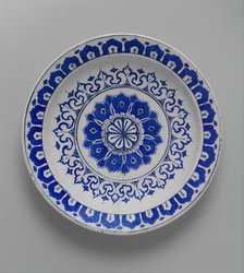 Dish with 'Kaleidoscope' Design, Turkey, ca. 1580-85. Creator: Unknown.