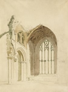 Melrose Abbey: The East Window, 1800. Creator: Thomas Girtin.