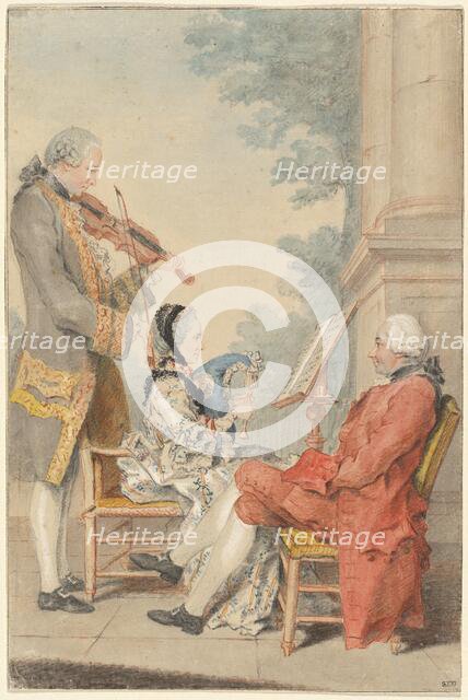 Monsieur and Madame Blizet with Monsieur Le Roy the Actor, c. 1765. Creator: Louis de Carmontelle.