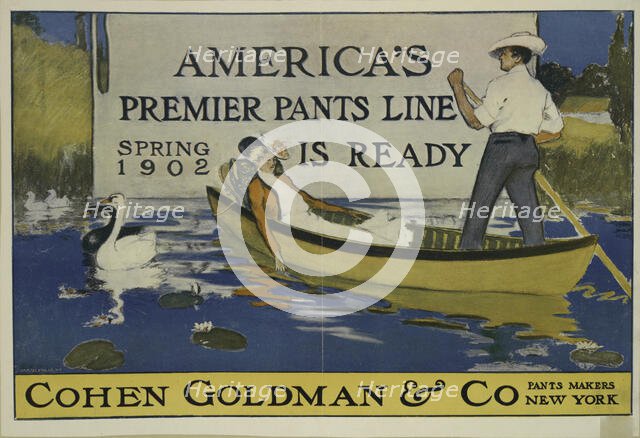 America's premier pants line is ready. Cohen Goldman & Co. pants makers New York, c1902. Creator: Unknown.