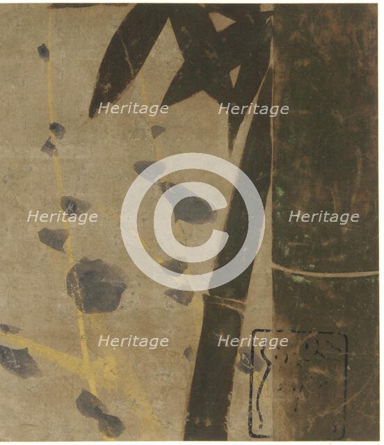 Plum and bamboo, Edo period, late 16th-early 17th century. Creator: Hon'ami Kôetsu.