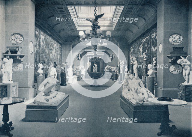 'Statuary Gallery, Chatsworth House', c1903. Artist: Pawson & Brailsford.