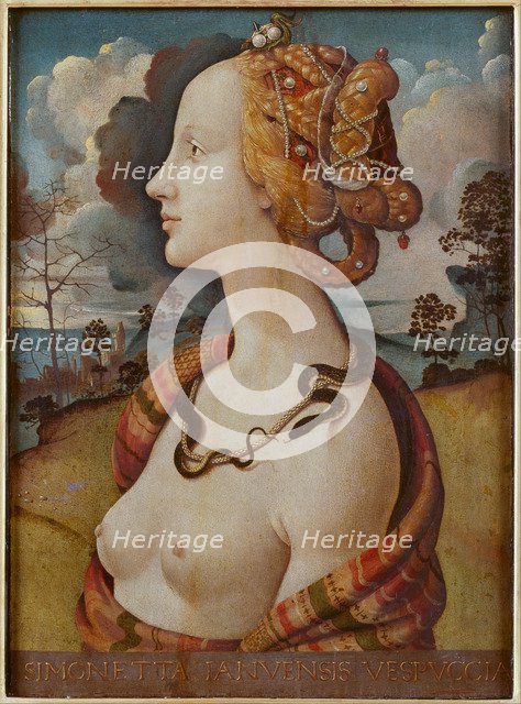 Portrait of Simonetta Vespucci (Cleopatra), c. 1480. Artist: Piero di Cosimo (ca 1462-ca 1521)