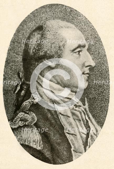 'Portrait of Washington, drawn from life, showing hair in pig tail queue', c1770, (1937). Creator: Unknown.