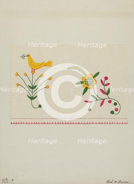 Table Scarf, c. 1937. Creator: Ruth M. Barnes.