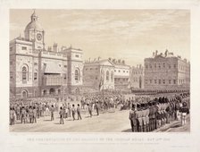Presentation of the Crimean Medal by Queen Victoria to Colonel Sir Thomas Trowbridge, May 18th 1855. Artist: Thomas Picken