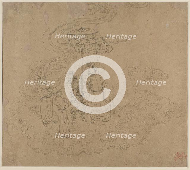 Album of Daoist and Buddhist Themes: Procession of Daoist Deities: Leaf 9, 1200s. Creator: Unknown.