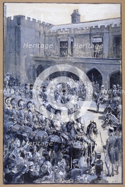 The proclamation of Queen Victoria at St James's Palace, Westminster, London, 1837. Artist: William Heysham Overend