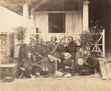Musiciens Annamites, Saïgon, Cochinchine, 1866. Creator: Emile Gsell.
