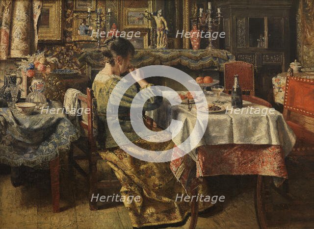 The Meal, 1885. Creator: Henri Jean Augustin de Braekeleer.